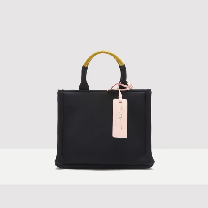 Coccinelle Top Handle Bag Never Without Bag Scuba Small Noircitronella 8211 Women Coccinelle Top Handle Bag Never Without Bag Scuba Small Noircitronella 8211 Women