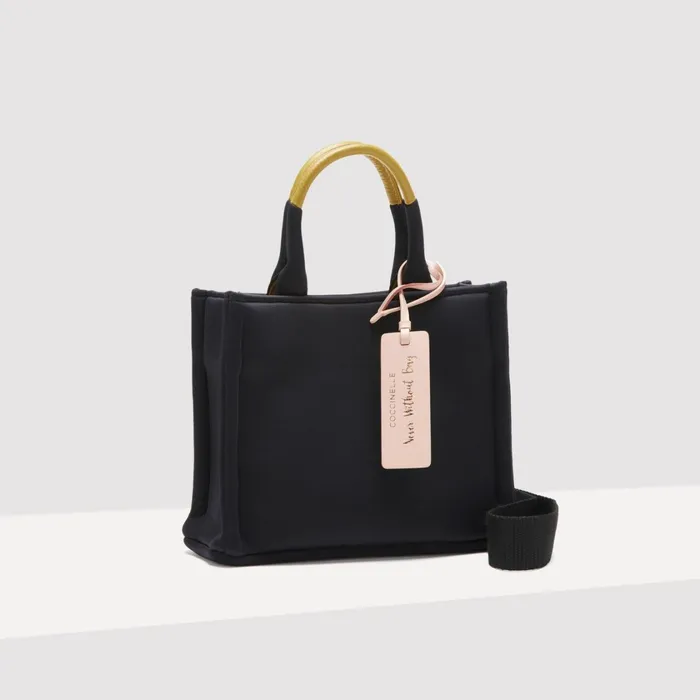 Coccinelle Top Handle Bag Never Without Bag Scuba Small Noircitronella 8211 Women