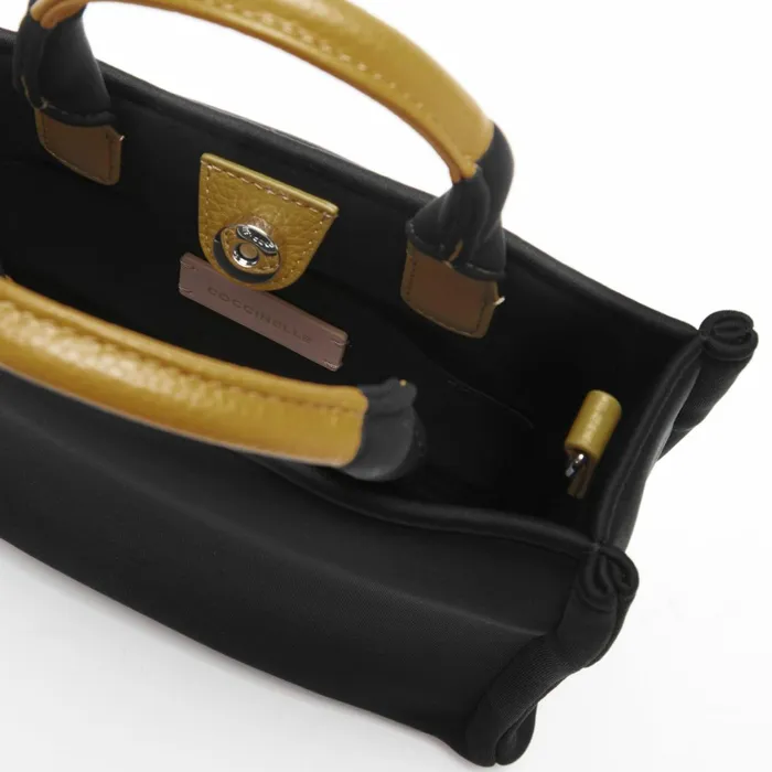 Coccinelle Top Handle Bag Never Without Bag Scuba Small Noircitronella 8211 Women