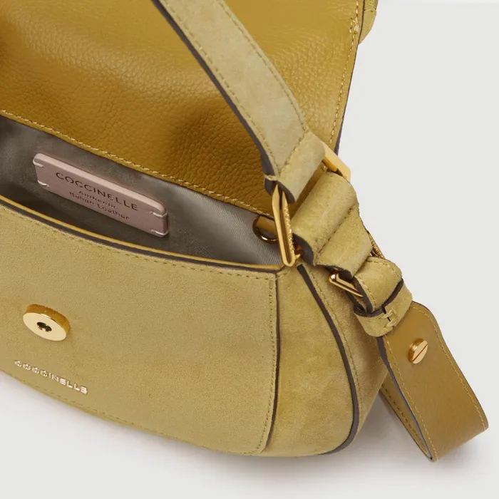 Coccinelle Top Handle Bag Sole Suede Small Citronella 8211 Women
