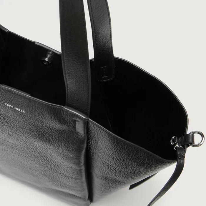 Coccinelle Tote Bags Boheme Shiny Goat Large Noir 8211 Women