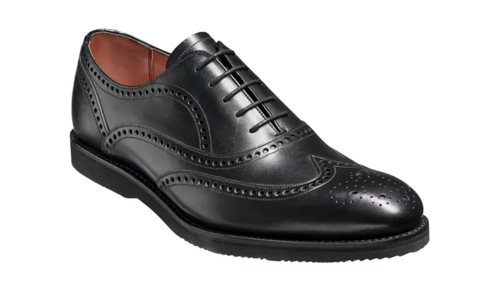 Coleman 8211 Black Calf Mens Barker Shoes Brogues
