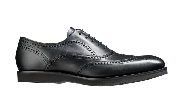 Coleman 8211 Black Calf Mens Barker Shoes Brogues