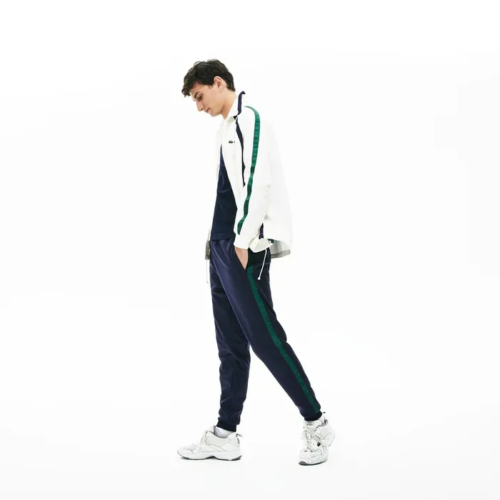 Colorblock Heritage Stripe Track Pants Navy BlueGreen Mens Lacoste Pants and Shorts For Sale Colorblock Heritage Stripe Track Pants Navy BlueGreen Mens Lacoste Pants and Shorts For Sale