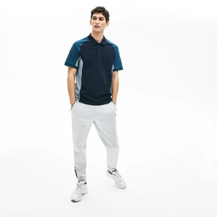 Colorblock Piqu Polo Shirt Navy BlueGreyNavy Blue Mens Lacoste Polos Online