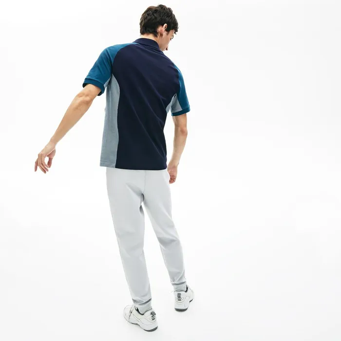 Colorblock Piqu Polo Shirt Navy BlueGreyNavy Blue Mens Lacoste Polos Online