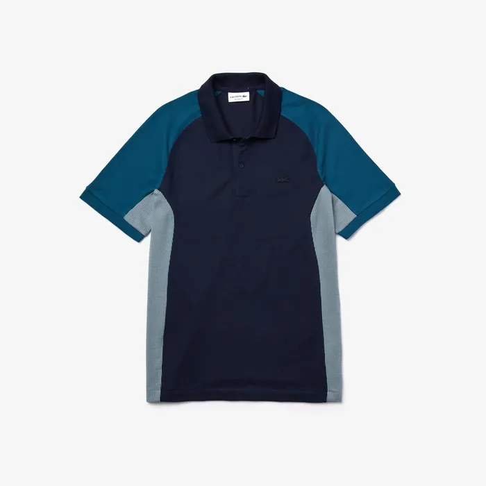 Colorblock Piqu Polo Shirt Navy BlueGreyNavy Blue Mens Lacoste Polos Online
