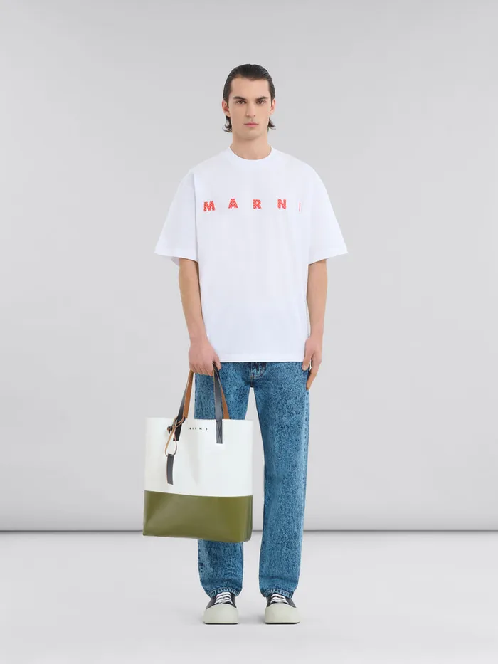 Colourblock Shopping Bag WomenMen Marni Tote Bags
