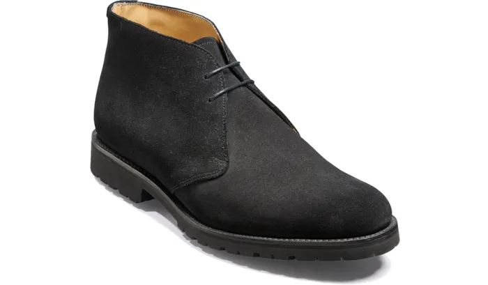 Conner 8211 Black Suede Mens Barker Shoes Boots