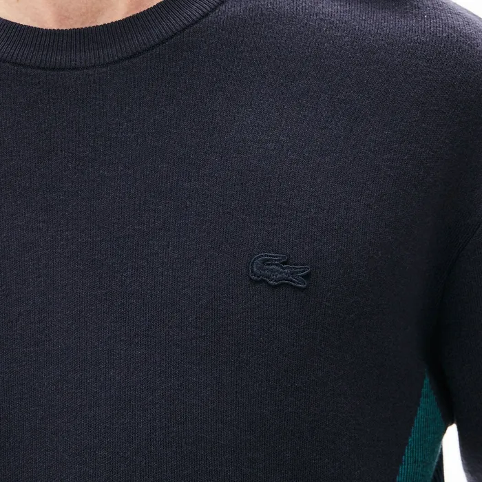 Contrast Effects Knit Sweater Navy Blue Mens Lacoste Sweaters For Sale