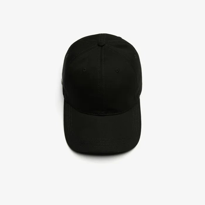 Contrast Strap Cotton Cap Black Mens Lacoste Caps and Hats Casaul