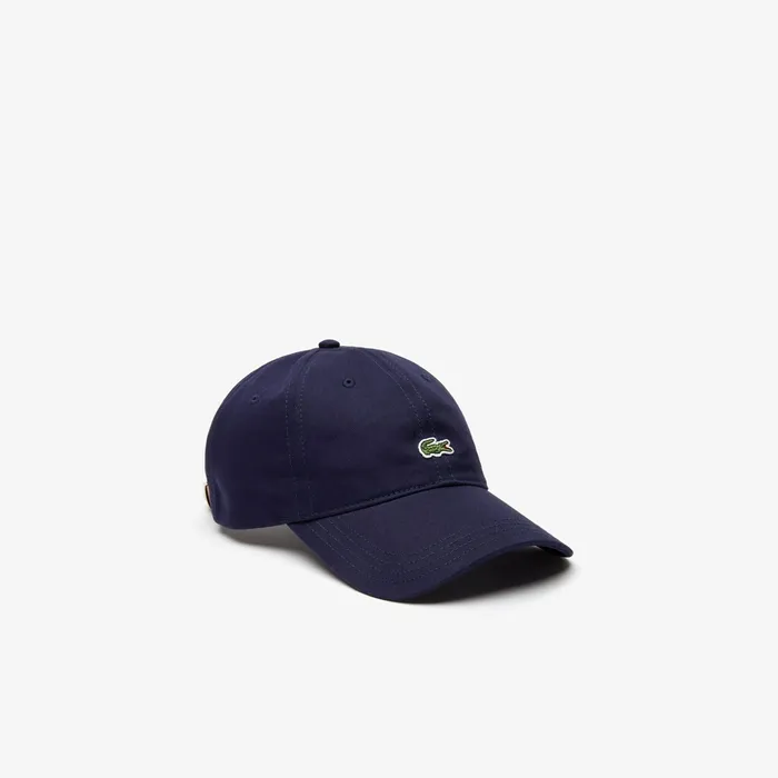 Contrast Strap Cotton Twill Cap Navy Blue Mens Lacoste Caps and Hats For Sale Online