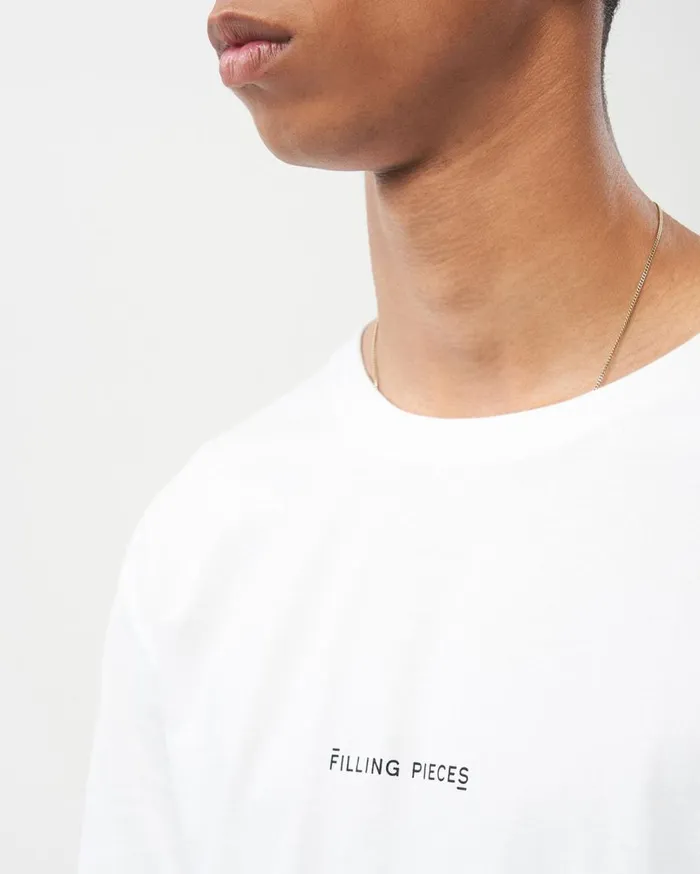 Core Tee Slim Fit White MenWomen Filling Pieces TShirts and Shirts