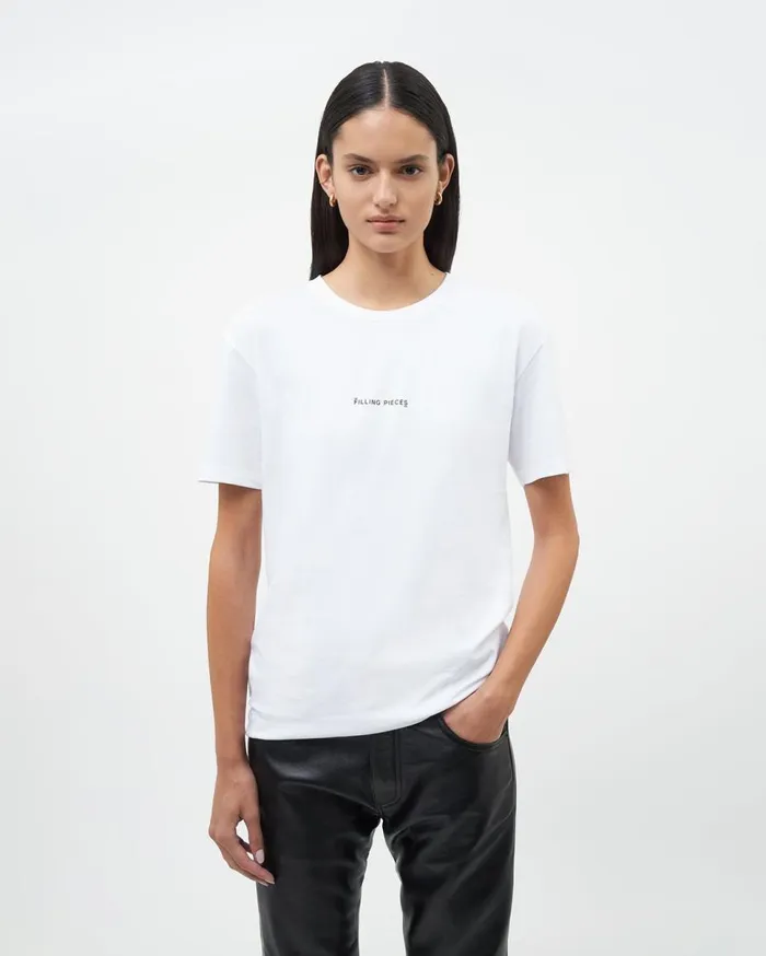 Core Tee Slim Fit White WomenMen Filling Pieces TShirts and Shirts