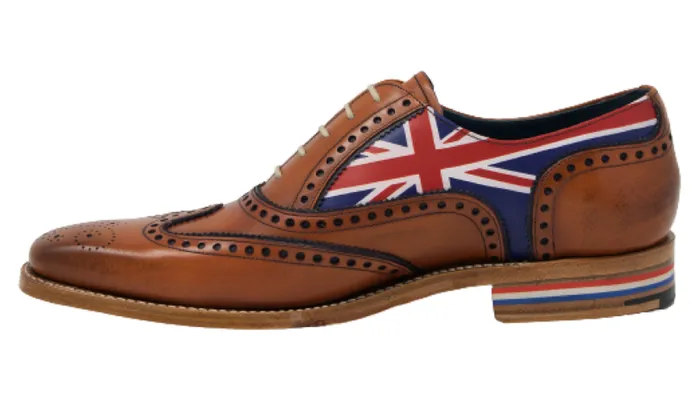 Coronation Spencer 8211 Antique Rosewood Navy Mens Barker Shoes Brogues