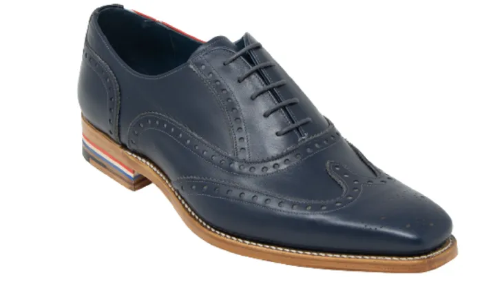 Coronation Spencer 8211 NavyGrey Mens Barker Shoes Brogues