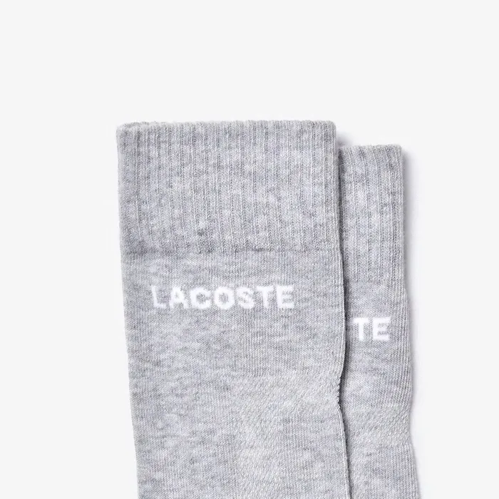 Cotton Blend Sock 2Pack Grey ChineBlackWhiteGreen Mens Lacoste Socks Gift 4 You