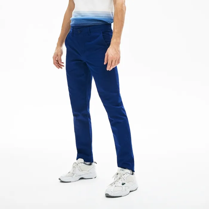 CottonLinen Chinos Navy Blue Mens Lacoste Pants and Shorts Shop