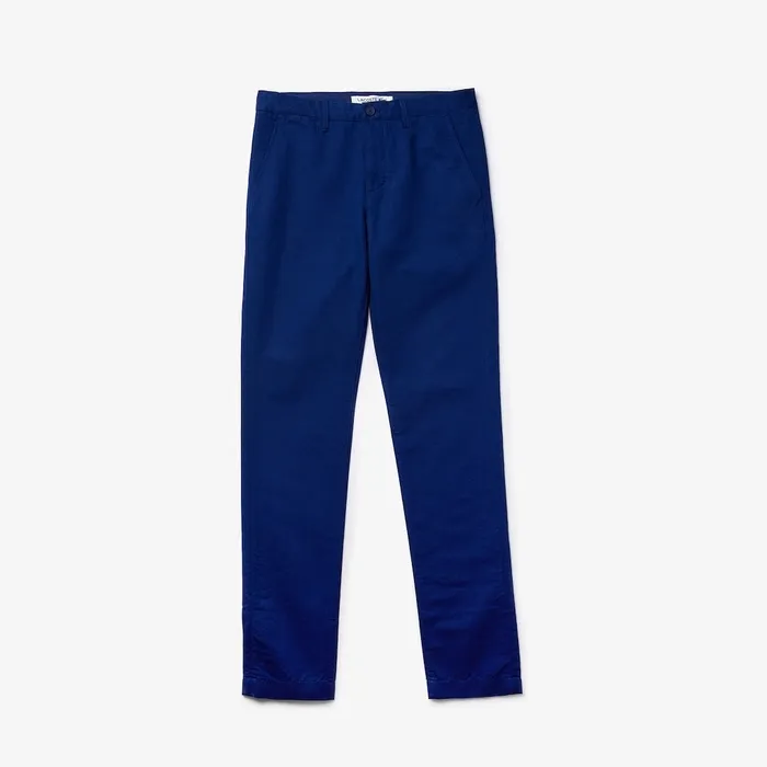 CottonLinen Chinos Navy Blue Mens Lacoste Pants and Shorts Shop