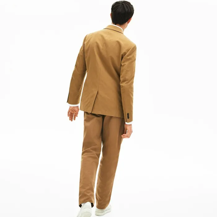 CottonLinen DoubleBreasted Jacket Brown Mens Lacoste Jackets and Coats Shop Online