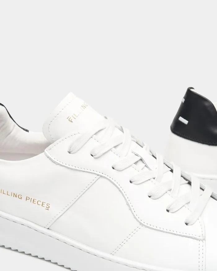 Court Bianco Black WomenMen Filling Pieces Sneakers