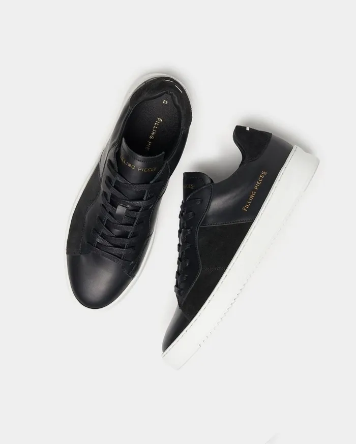 Court Ripple Suede Mix Black WomenMen Filling Pieces Sneakers