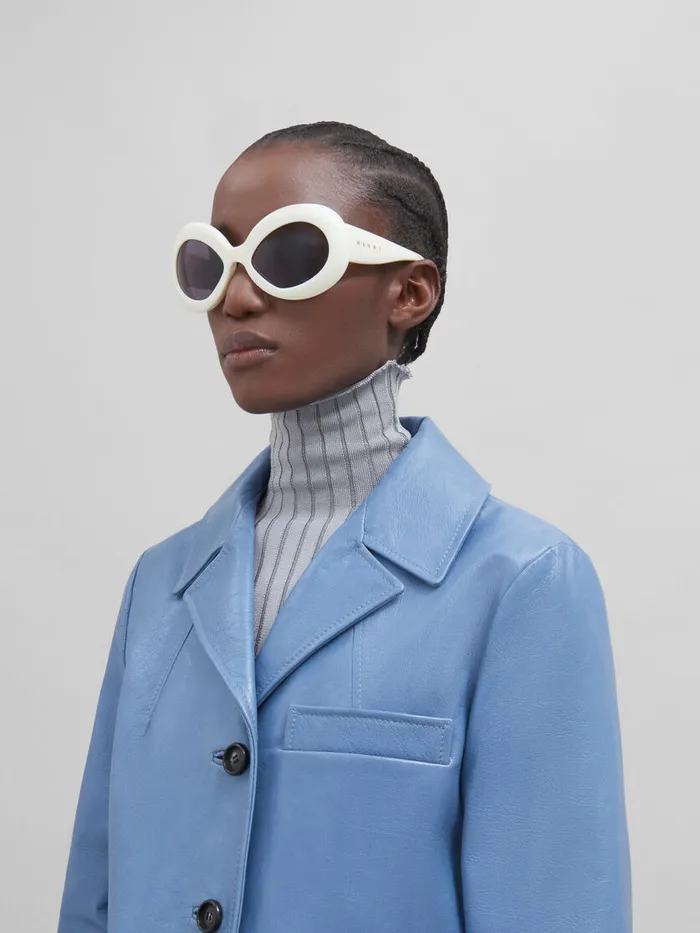 Cream Lake Of Fire Sunglasses WomenMen Marni Sunglasses