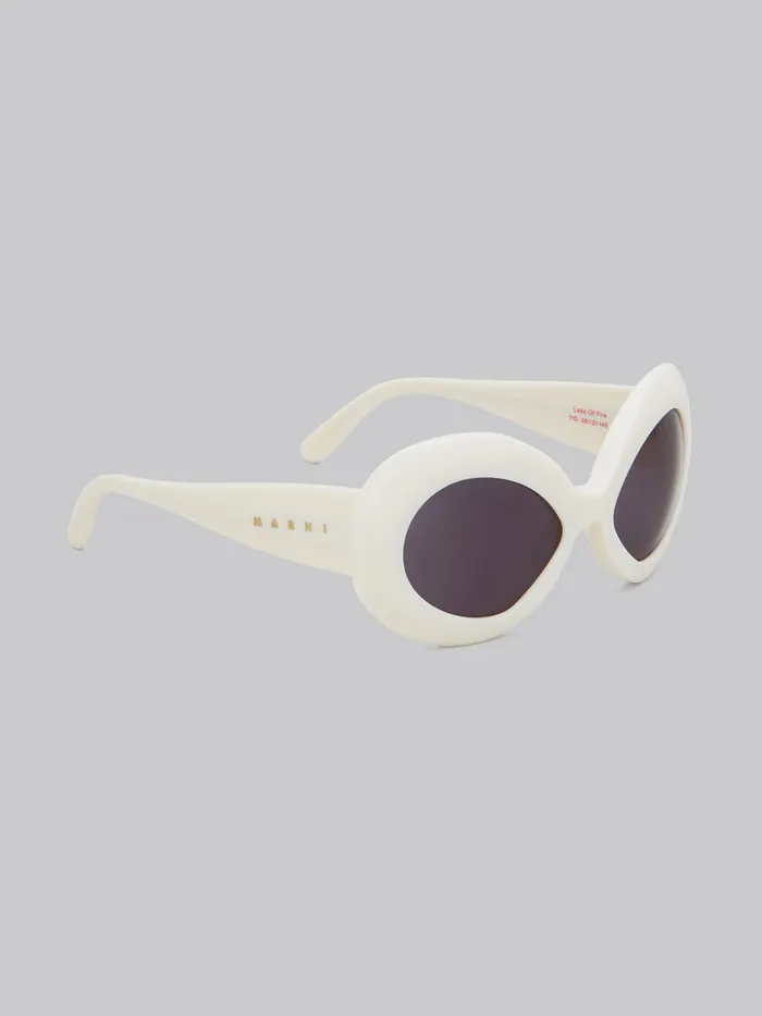 Cream Lake Of Fire Sunglasses WomenMen Marni Sunglasses