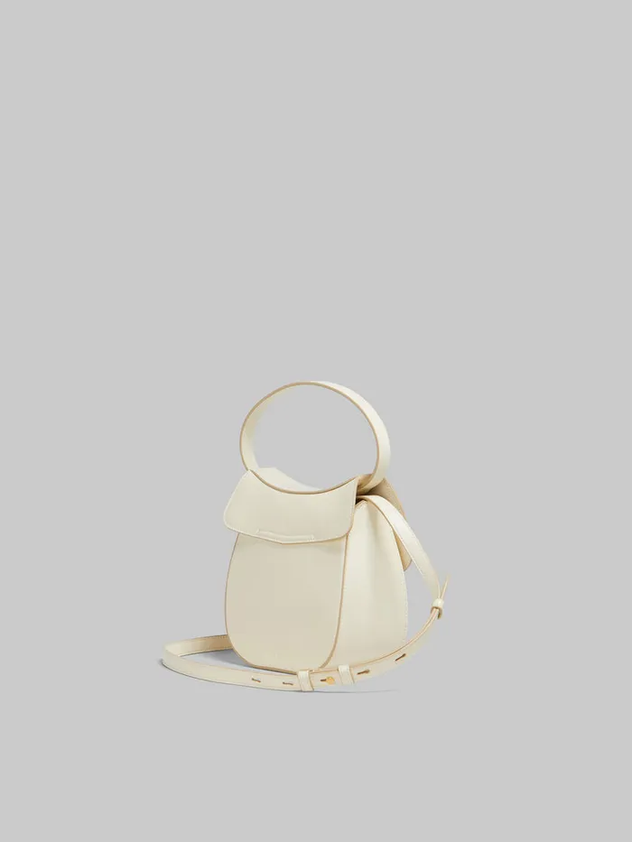 Cream Leather Butterfly Small Handbag Women Marni Shoulder Bags