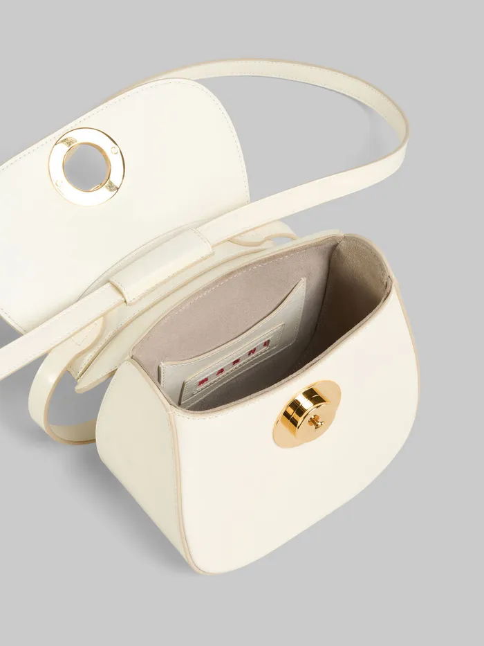 Cream Leather Butterfly Small Handbag Women Marni Shoulder Bags