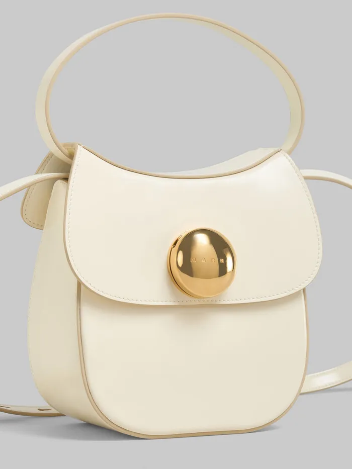 Cream Leather Butterfly Small Handbag Women Marni Shoulder Bags