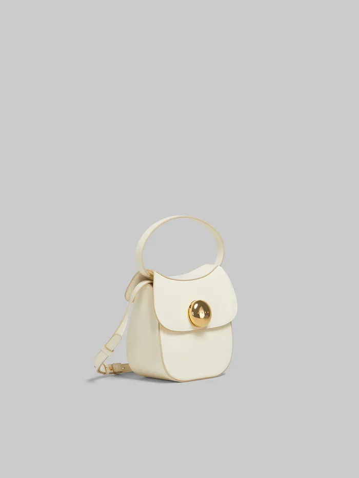Cream Leather Butterfly Small Handbag Women Marni Shoulder Bags
