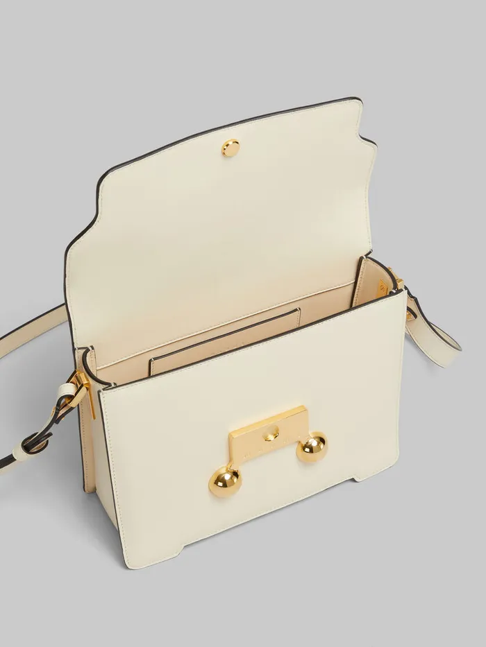 Cream Leather Trunkaroo Medium Shoulder Bag WomenMen Marni Trunkaroo Bag