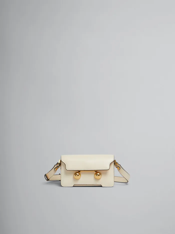 Cream Leather Trunkaroo Mini Shoulder Bag WomenMen Marni Trunkaroo Bag