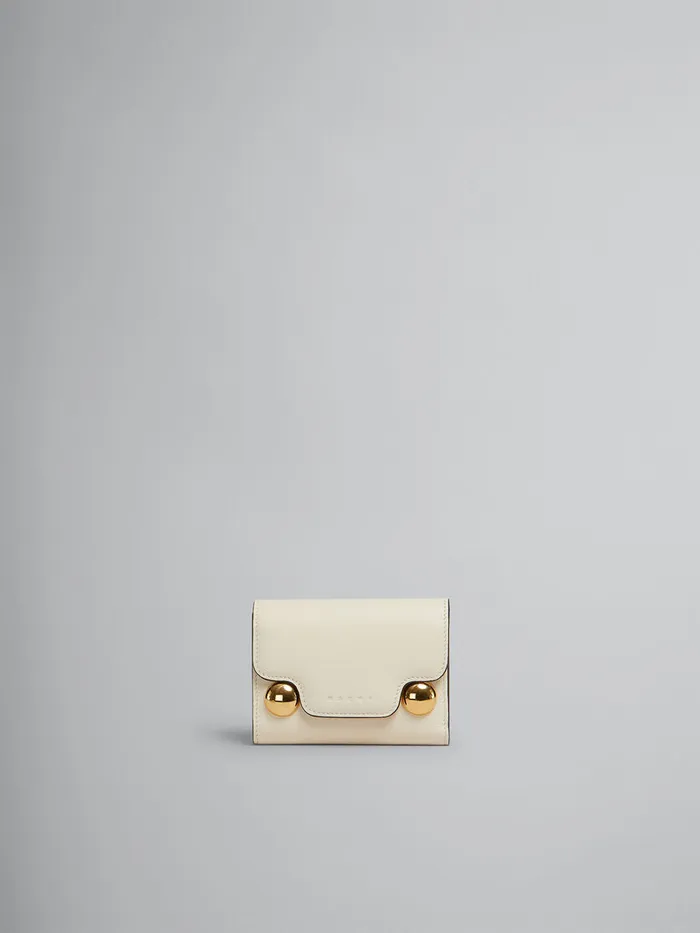 Cream Leather Trunkaroo Trifold Wallet Women Marni Wallets and Small Leather Goods Cream Leather Trunkaroo Trifold Wallet Women Marni Wallets and Small Leather Goods