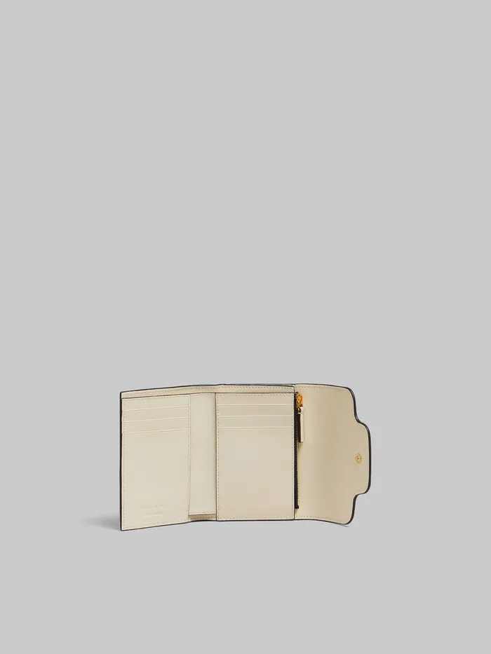 Cream Leather Trunkaroo Trifold Wallet Women Marni Wallets and Small Leather Goods