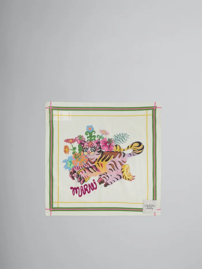 Cream Organic Muslin Bandana With Print Women Marni Other Accessories