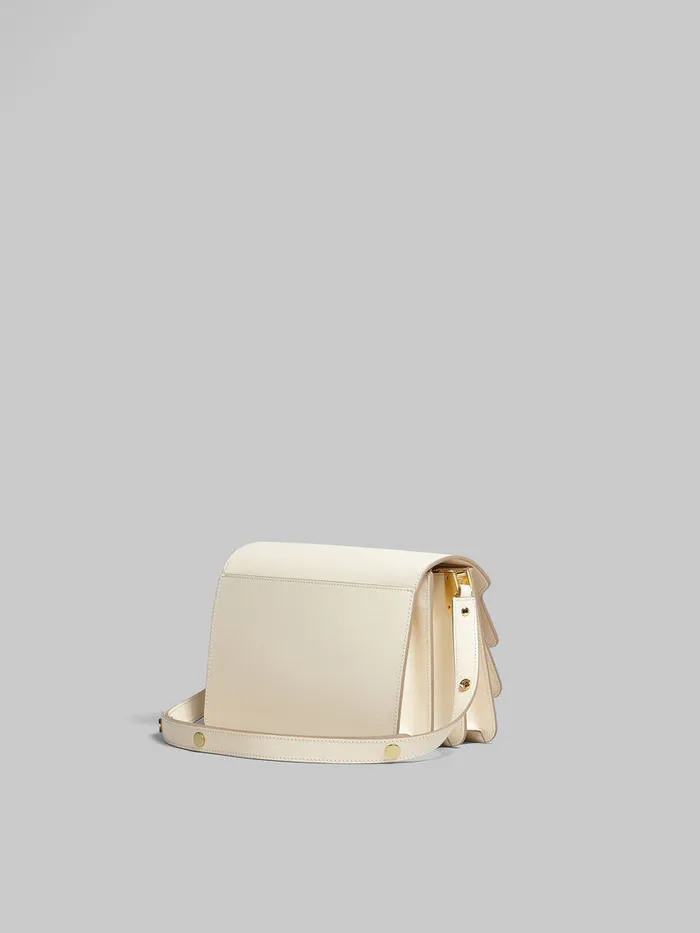 Cream Saffiano Leather Medium Trunk Bag Women Marni Shoulder Bags