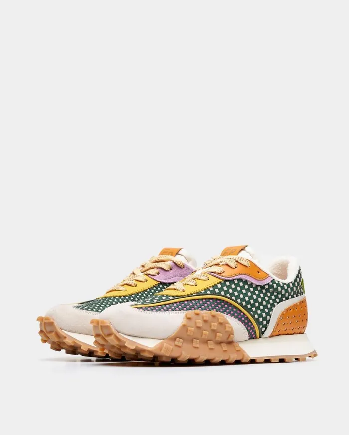 Crease Runner Checkered Orange WomenMen Filling Pieces Sneakers