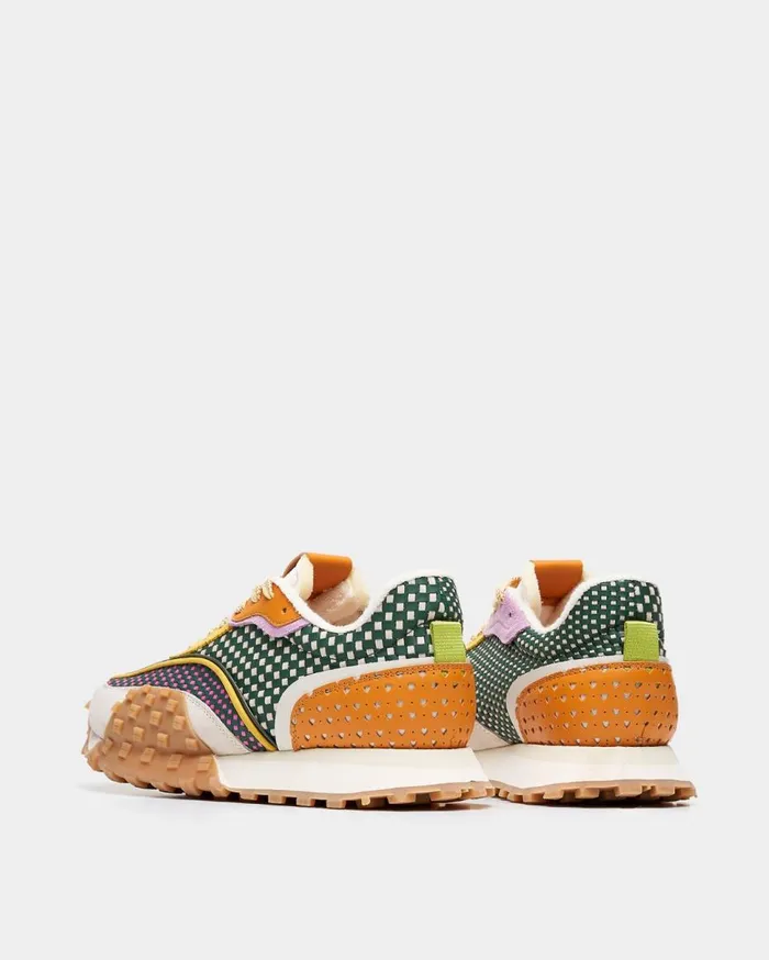 Crease Runner Checkered Orange WomenMen Filling Pieces Sneakers