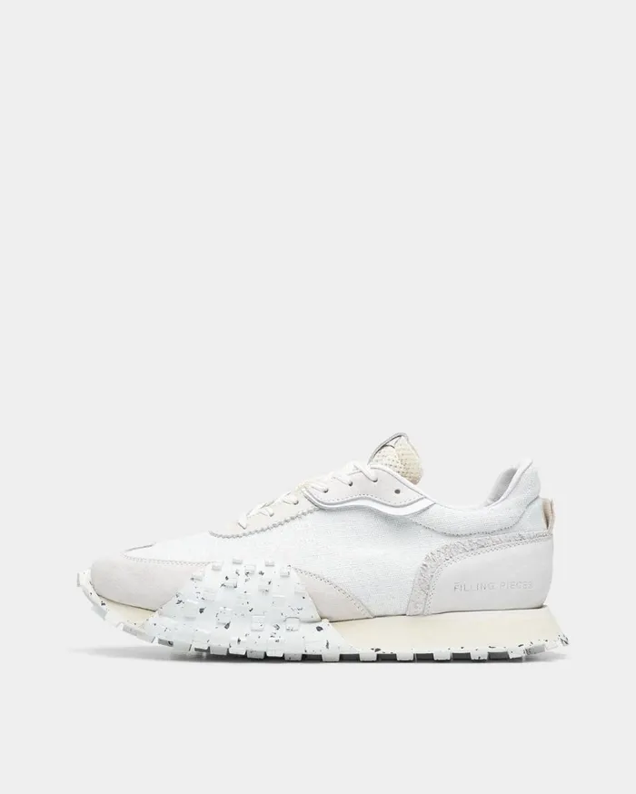 Crease Runner Sprint All White MenWomen Filling Pieces Sneakers