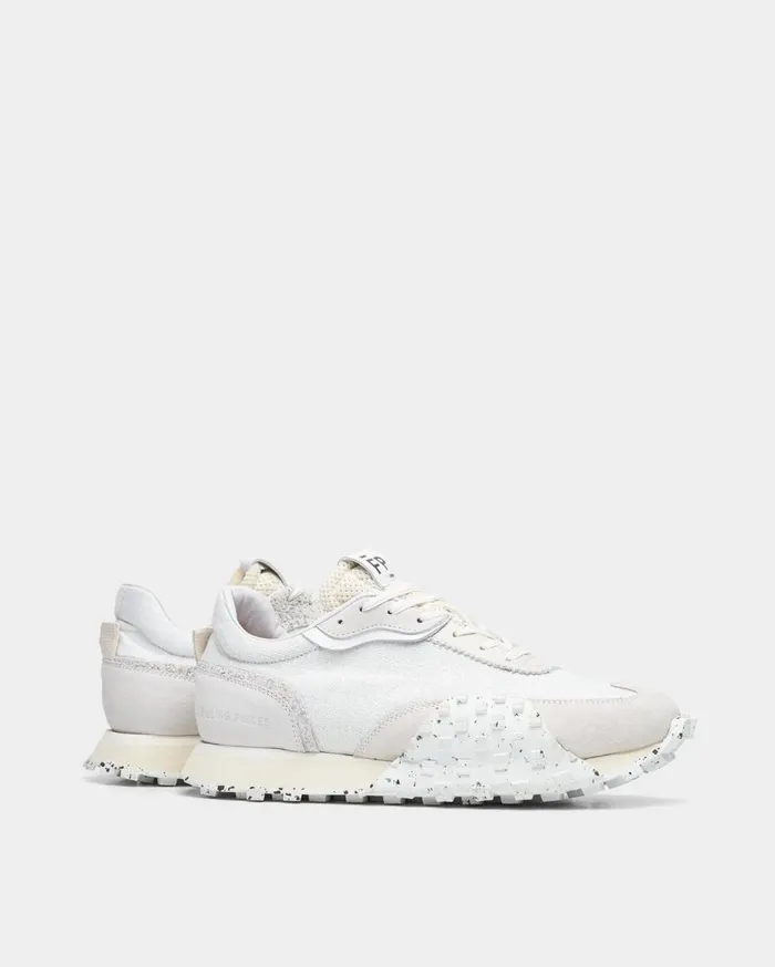 Crease Runner Sprint All White MenWomen Filling Pieces Sneakers