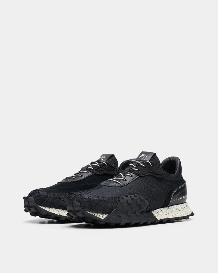 Crease Runner Sprint Black MenWomen Filling Pieces Sneakers