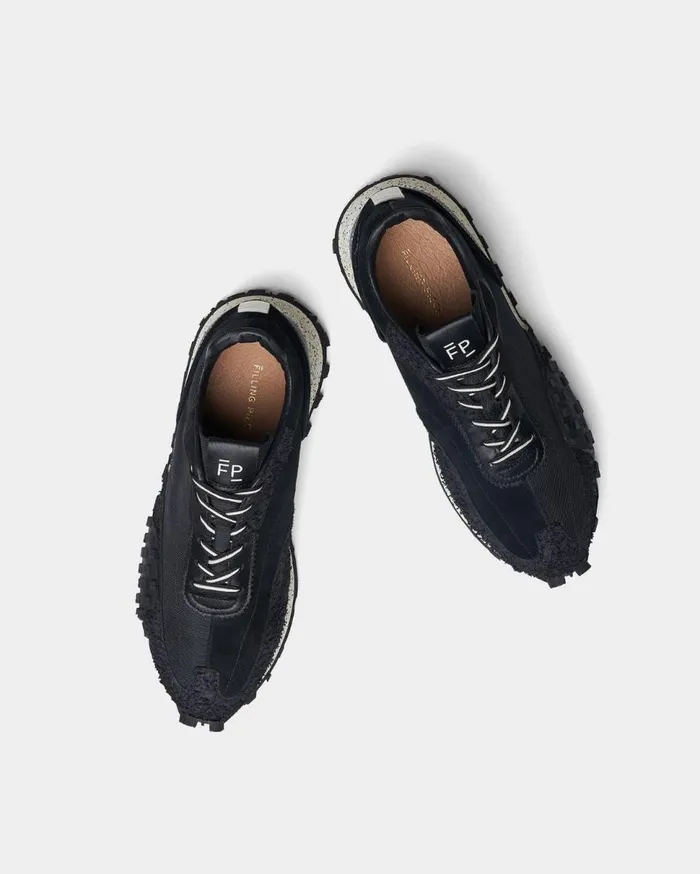Crease Runner Sprint Black MenWomen Filling Pieces Sneakers