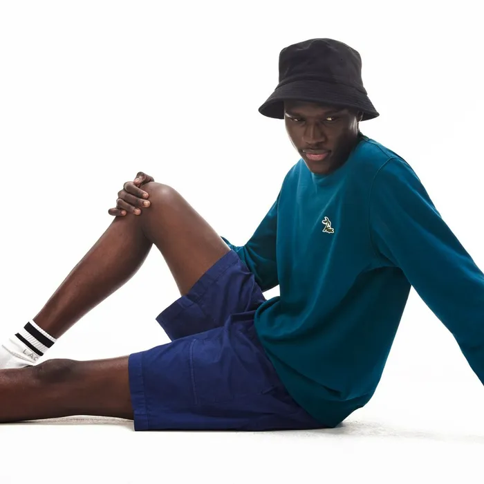 Crew Neck Fleece Sweatshirt Blue Mens Lacoste Sweatshirts Gift 4 You