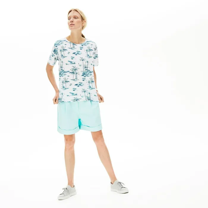 Crew Neck Jersey Tshirt White Womens Lacoste TShirts Shop