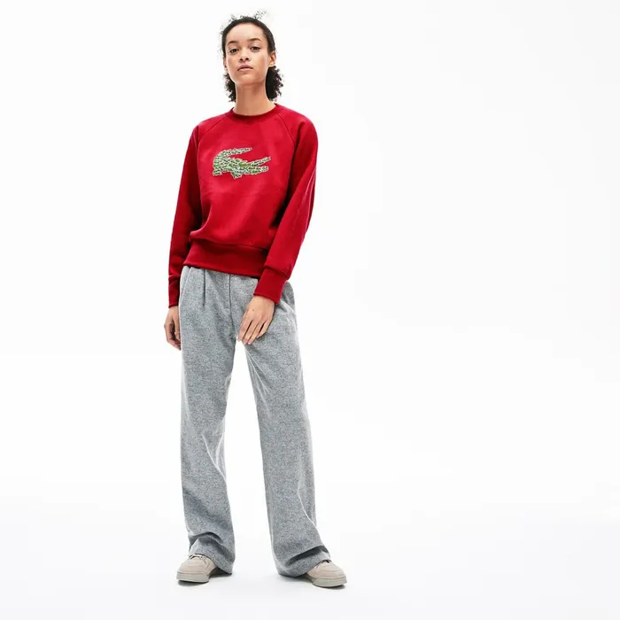 Crewneck Multi Croc Logo Fleece Sweatshirt Pink Womens Lacoste Sweaters and Sweatshirts On Sale Crewneck Multi Croc Logo Fleece Sweatshirt Pink Womens Lacoste Sweaters and Sweatshirts On Sale