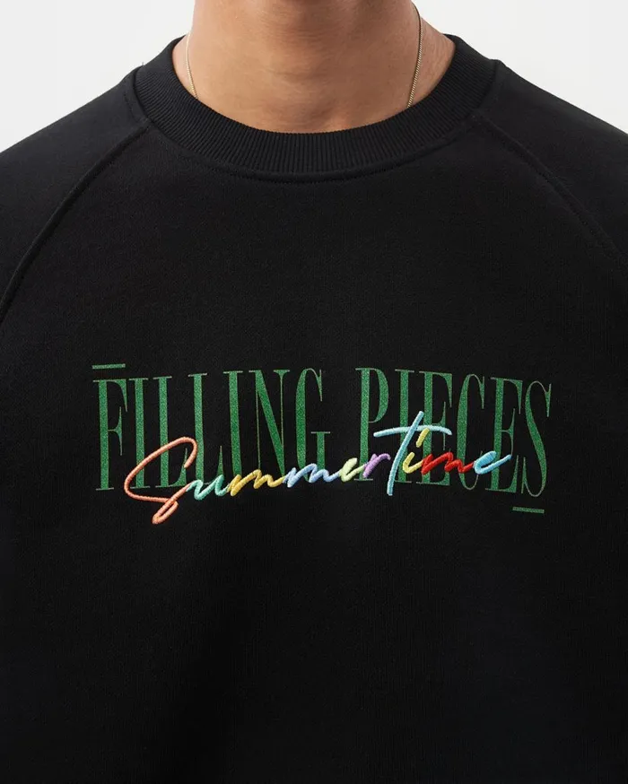 Crewneck Summertime Black MenWomen Filling Pieces Hoodies and Sweatshirts