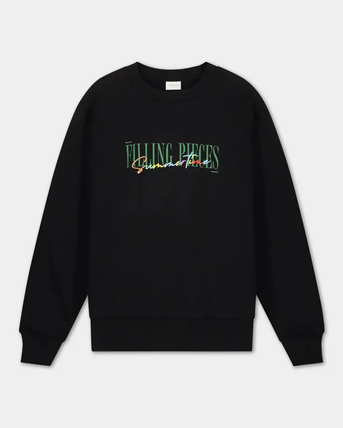 Crewneck Summertime Black MenWomen Filling Pieces Hoodies and Sweatshirts