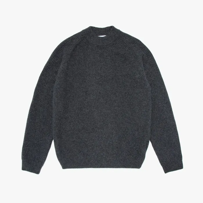 Crewneck Wool And Alpaca Sweater Grey Chine Mens Lacoste Sweaters Store